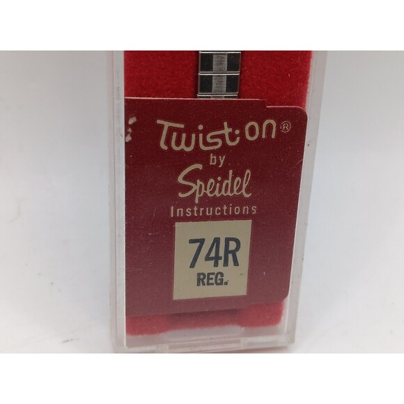 Speidel Twist On Flex Watch Band Twist On 74R Regular Original Case NEW VINTAGE - Picture 5 of 11